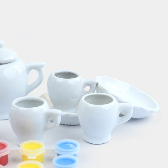 DIY Ceramic Painting Tea Set - 19 PCs