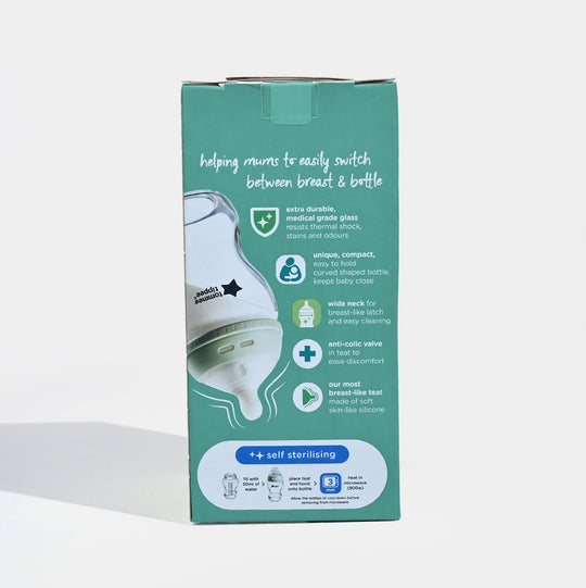 Natural Start Glass Bottle 250ml PK1