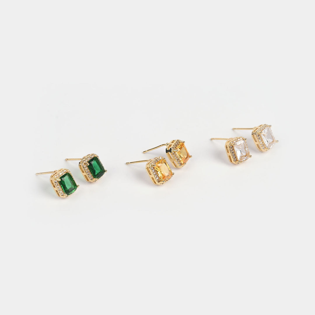 Girls Fancy & Stylish Earrings/Tops - Pack of 3