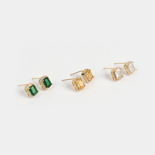 Girls Fancy & Stylish Earrings/Tops - Pack of 3