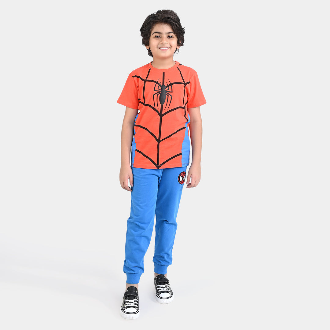 Boys Jersey/Terry 2 Piece Suit Spider -C.T/B Blue