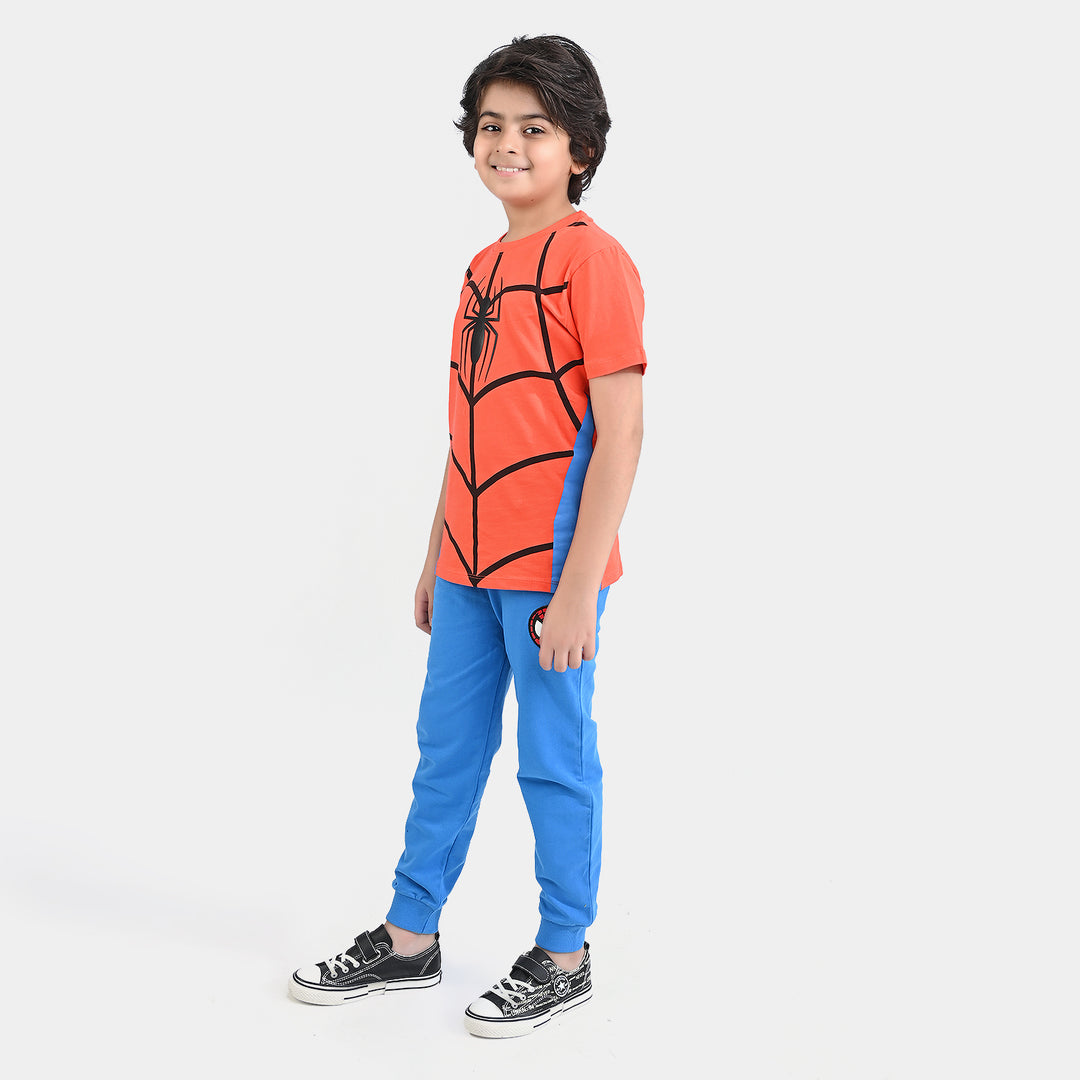 Boys Jersey/Terry 2 Piece Suit Spider -C.T/B Blue