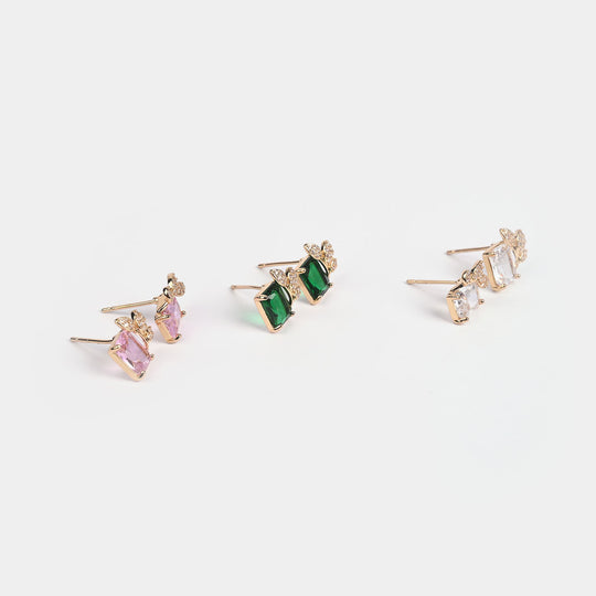 Girls Fancy & Stylish Earrings/Tops - Pack of 3