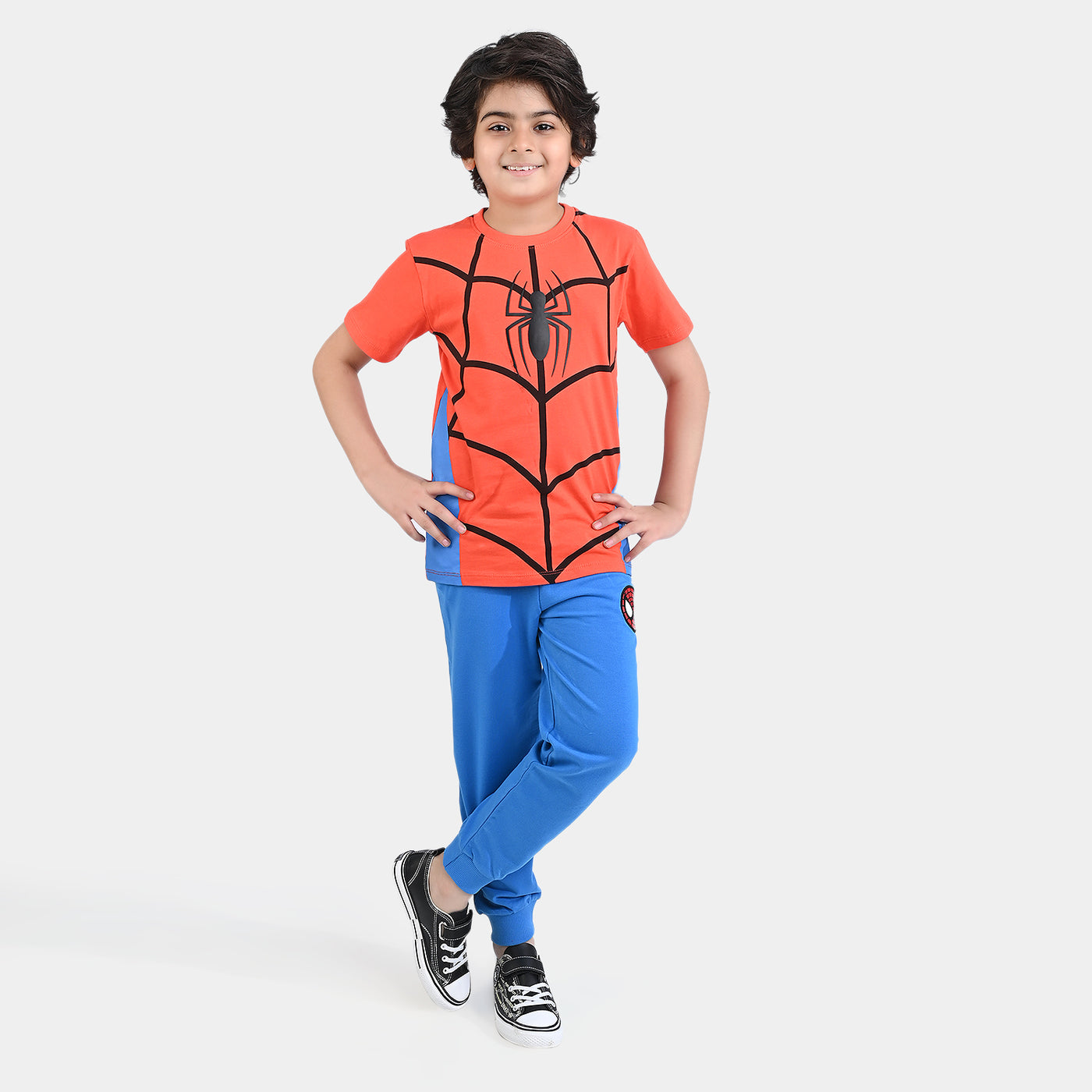 Boys Jersey/Terry 2 Piece Suit Spider -C.T/B Blue
