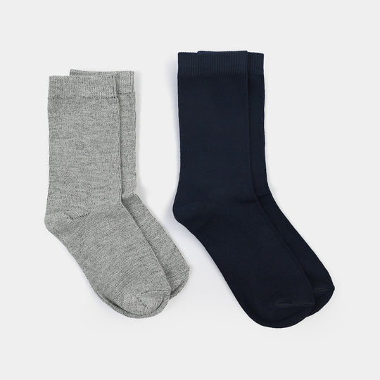 Boys Socks Pack Of 2 Basic-Grey.Navy