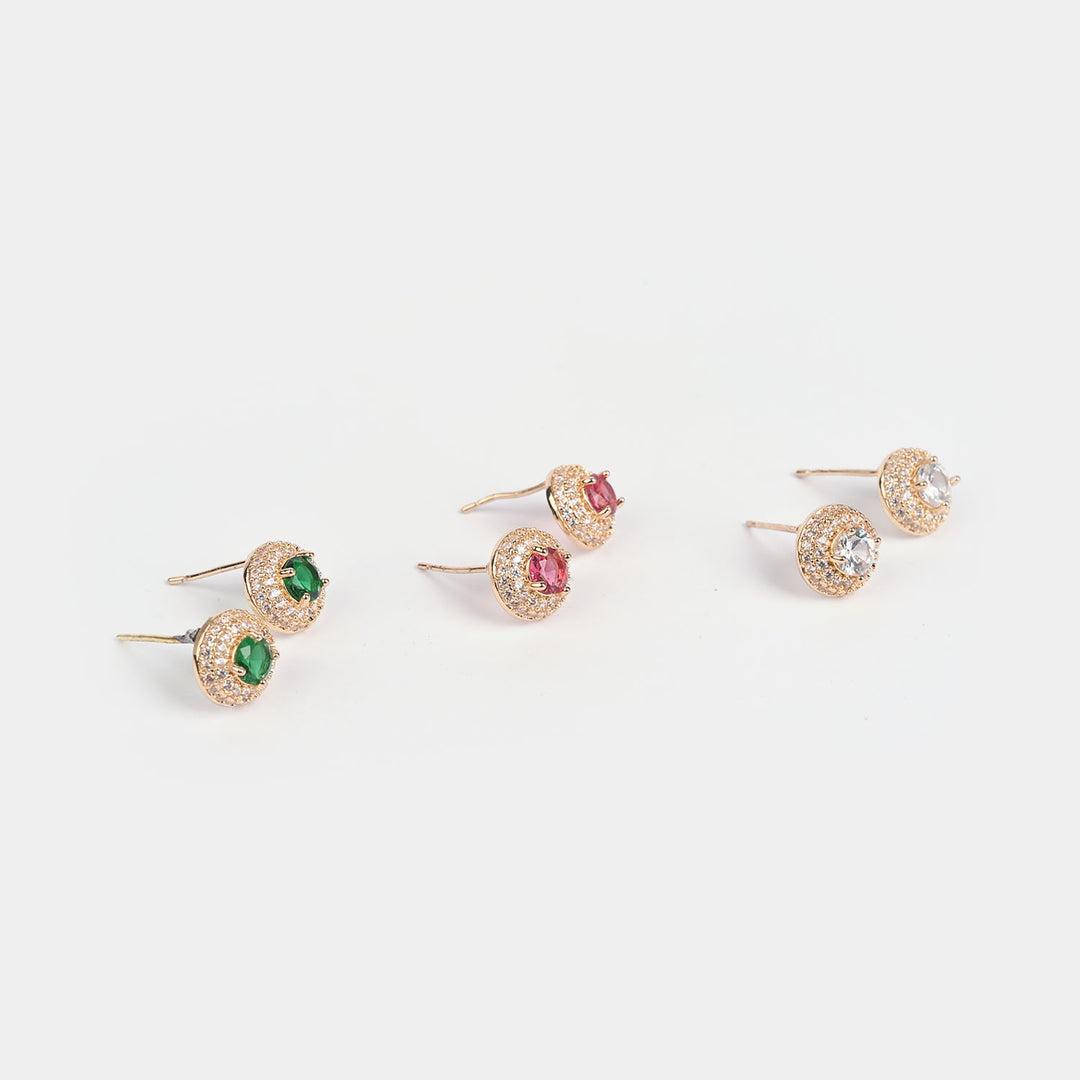 Girls Fancy & Stylish Earrings/Tops - Pack of 3