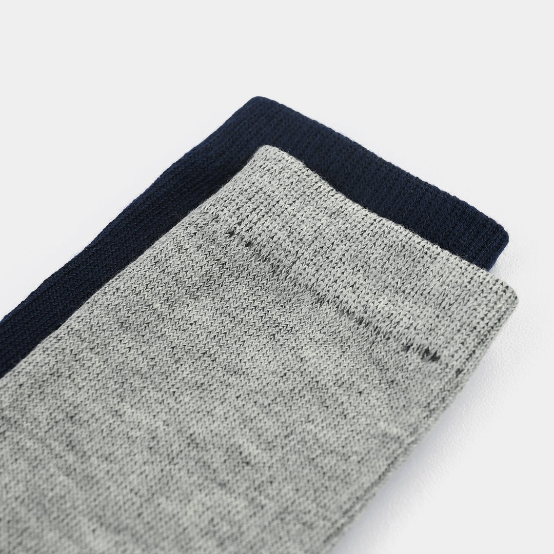 Boys Socks Pack Of 2 Basic-Grey.Navy