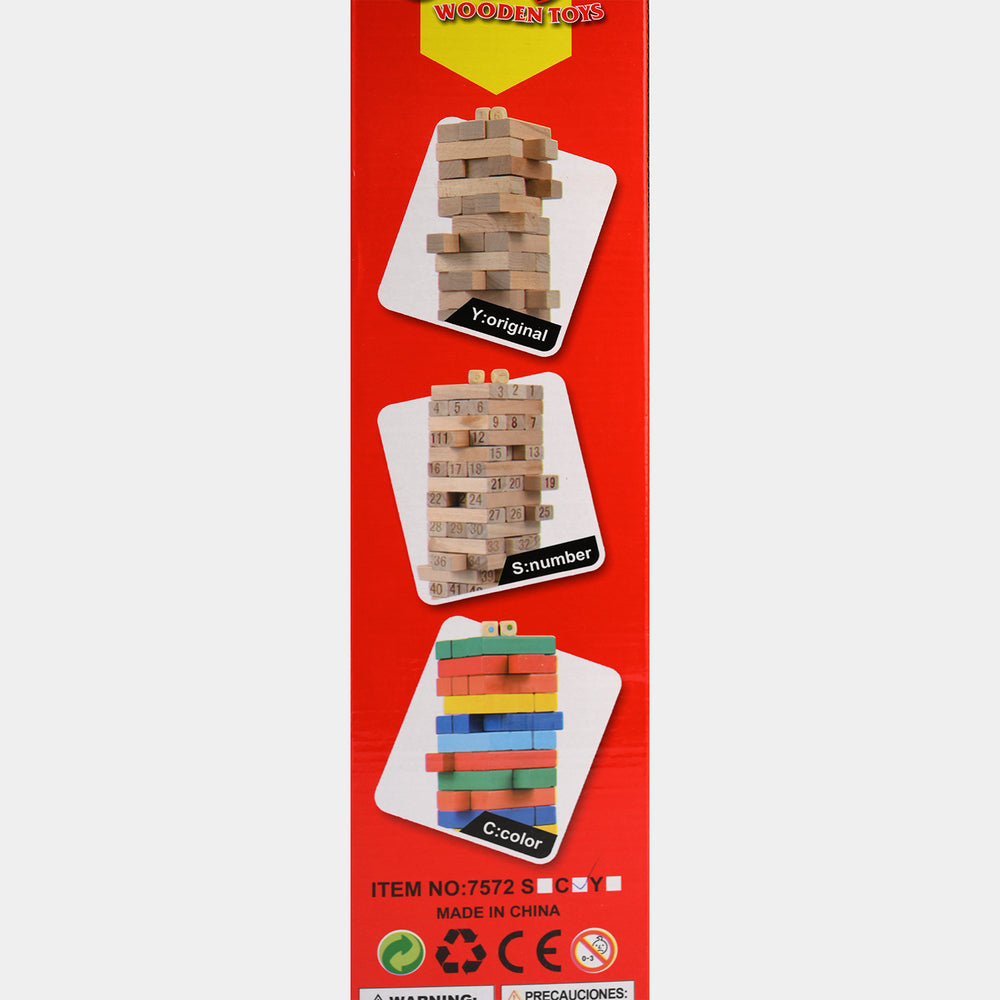 Jenga Game Wooden Blocks, Stacking Tower Game | 72PCS