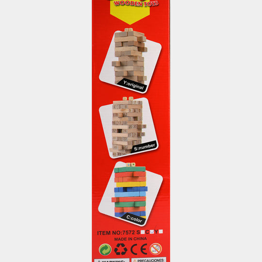 Jenga Game Wooden Blocks, Stacking Tower Game | 72PCS