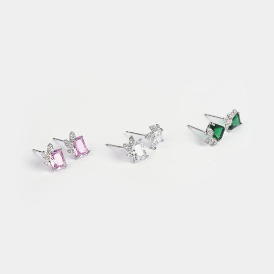 Girls Fancy & Stylish Earrings/Tops - Pack of 3