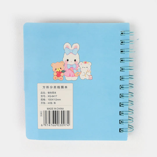 Cute Adorable Design A6 Mini Spiral Diary / Notebook