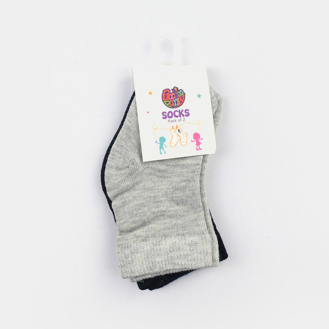 Infant Boys Socks Pack Of 2 Basic-Grey.Navy