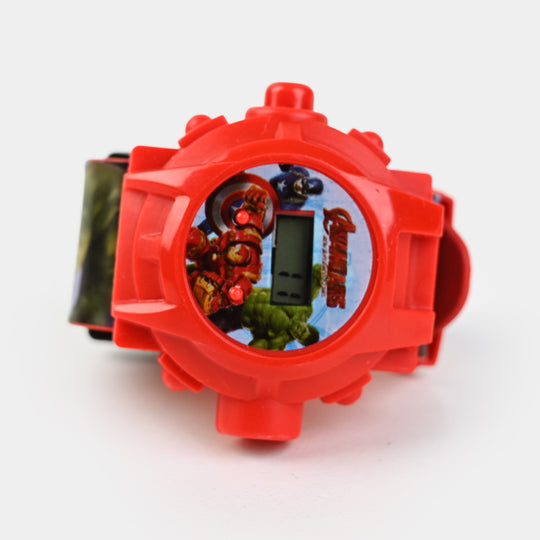 Character Projector Wrist Watch For Kids