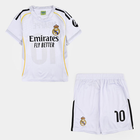 Boys Poly Jersey Suit Mbappe White