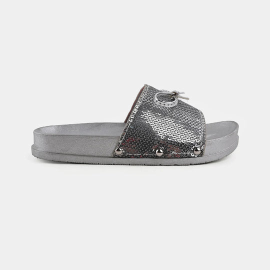 Teen Girls Slide CL-29-SILVER