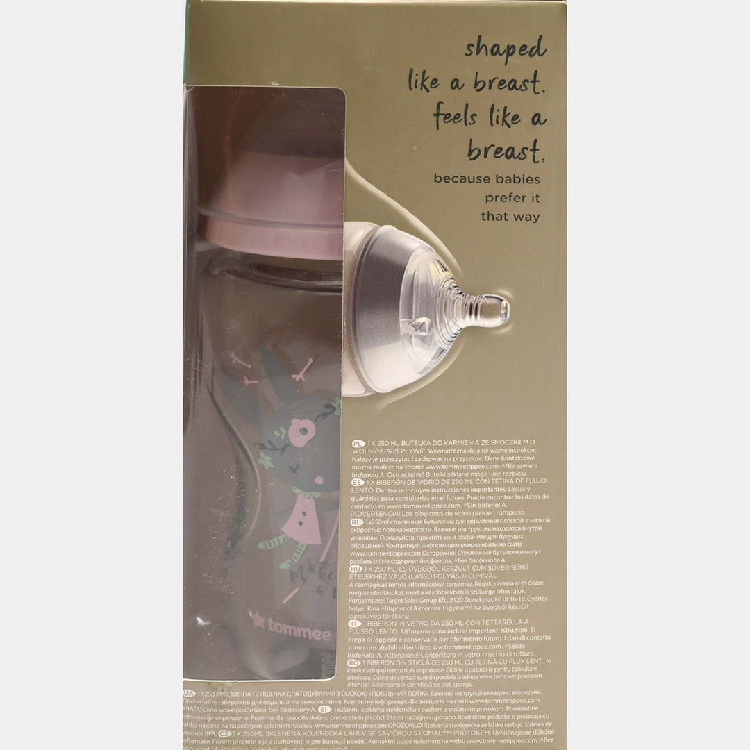Tommee Tippee Closer to Nature Baby Glass Feeding Bottle (9oz / 250ml)