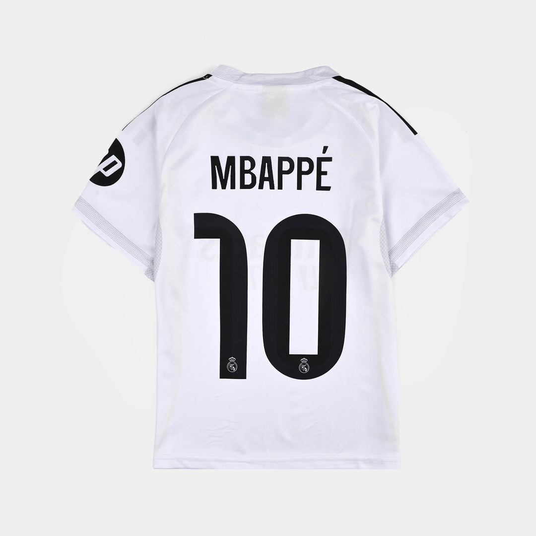 Boys Poly Jersey Suit Mbappe White