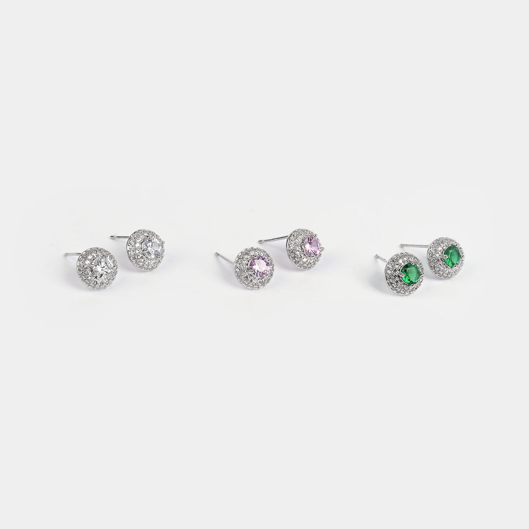 Girls Fancy & Stylish Earrings/Tops - Pack of 3