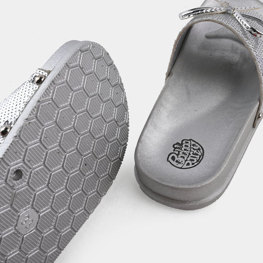 Teen Girls Slide CL-29-SILVER