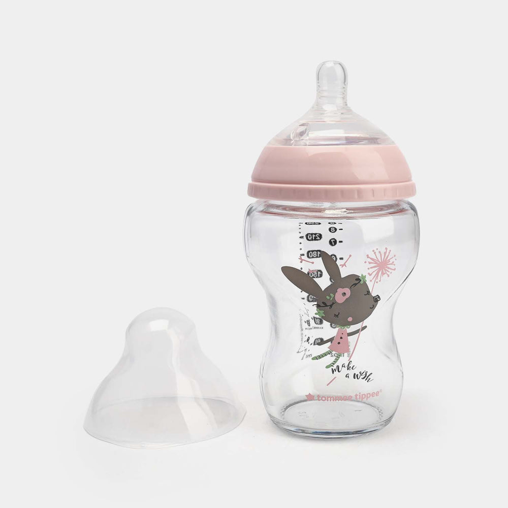 Tommee Tippee Closer to Nature Baby Glass Feeding Bottle (9oz / 250ml)