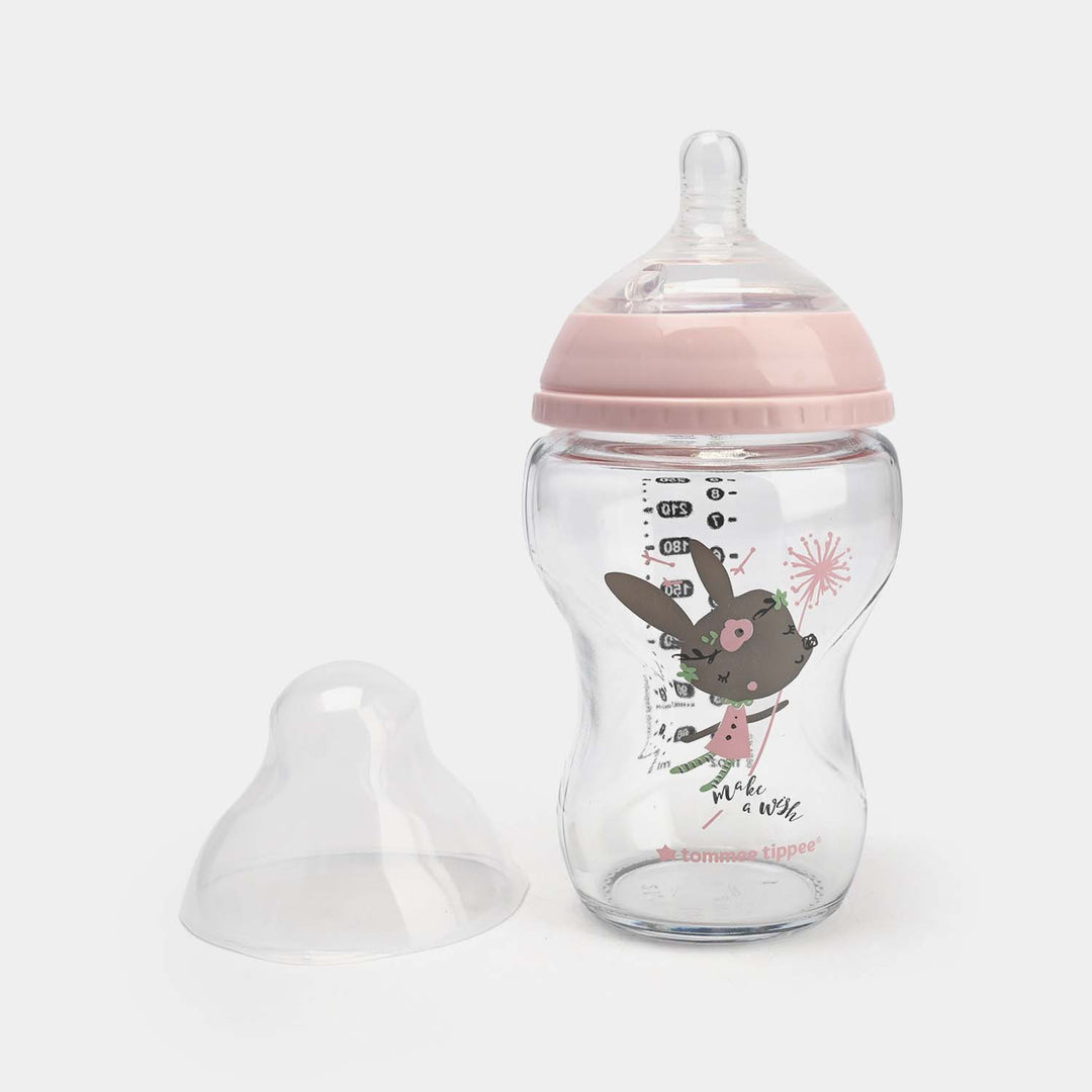 Tommee Tippee Closer to Nature Baby Glass Feeding Bottle (9oz / 250ml)