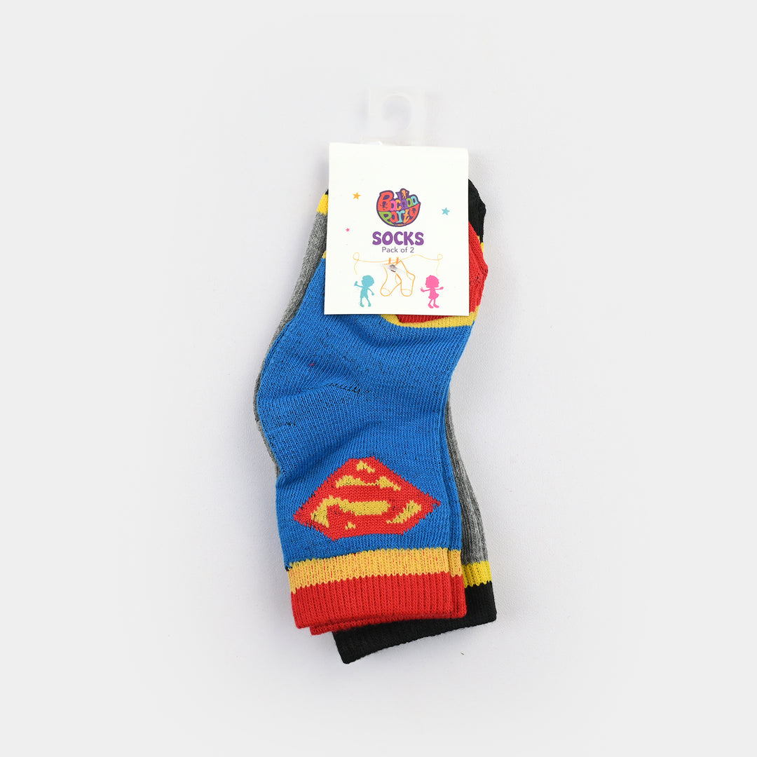 Infant Boys Socks Pack Of 2 SUP-BTM-Blue.Grey