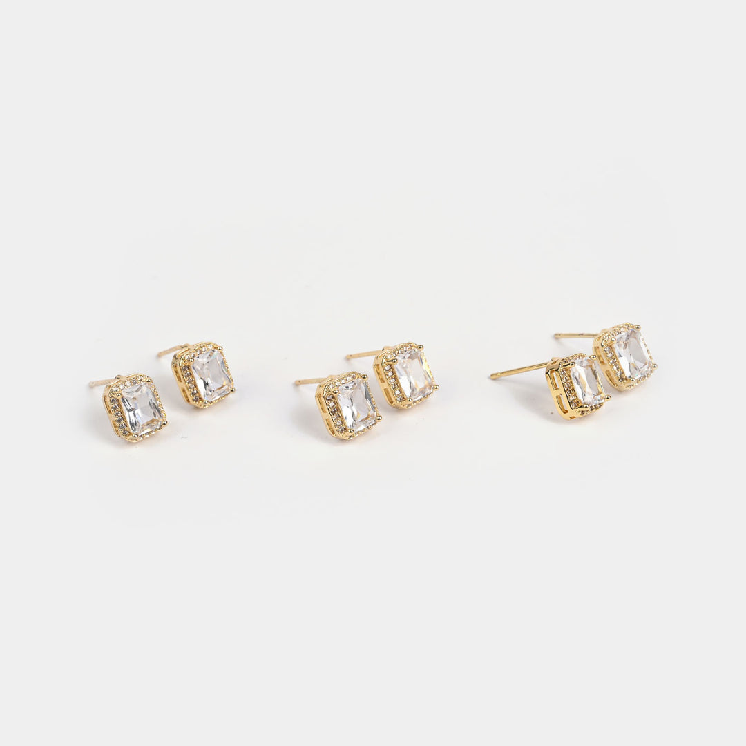 Girls Fancy & Stylish Earrings/Tops - Pack of 3