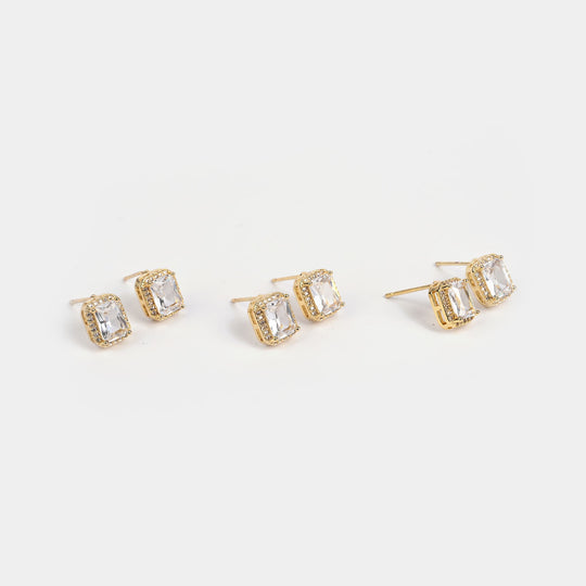 Girls Fancy & Stylish Earrings/Tops - Pack of 3