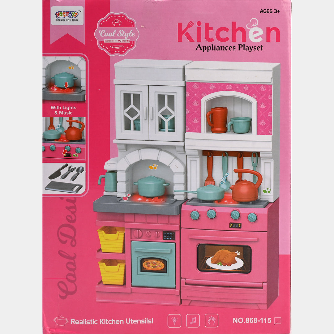 Classic Modern Kitchen Play Set with Light & Sound