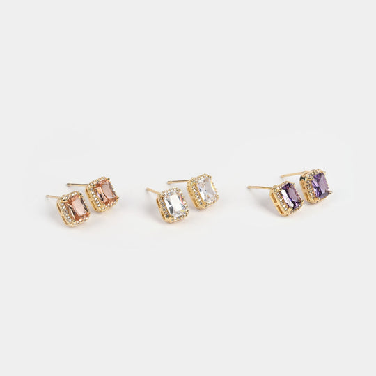 Girls Fancy & Stylish Earrings/Tops - Pack of 3