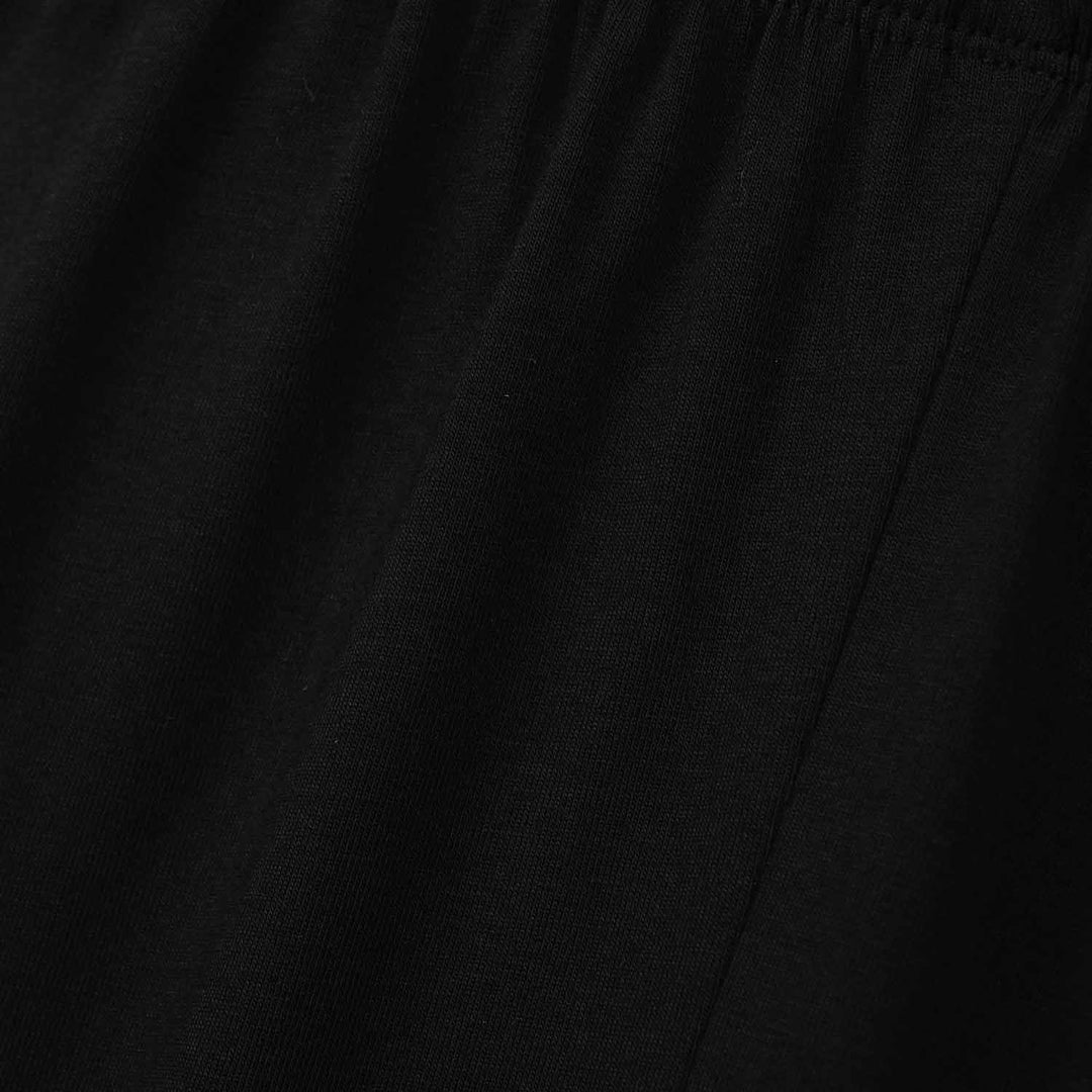 Infant Girls Cotton Jersey Basic Tights-BLACK