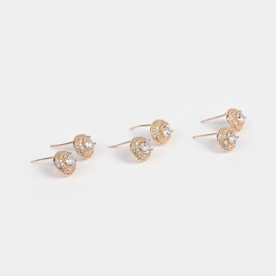 Girls Fancy & Stylish Earrings/Tops - Pack of 3