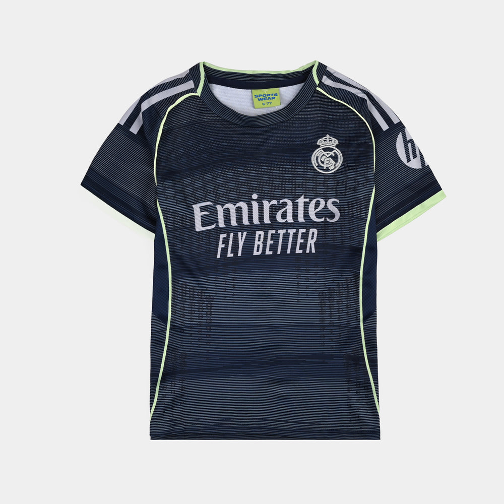 Boys Poly Jersey Suit Mbappe Blue