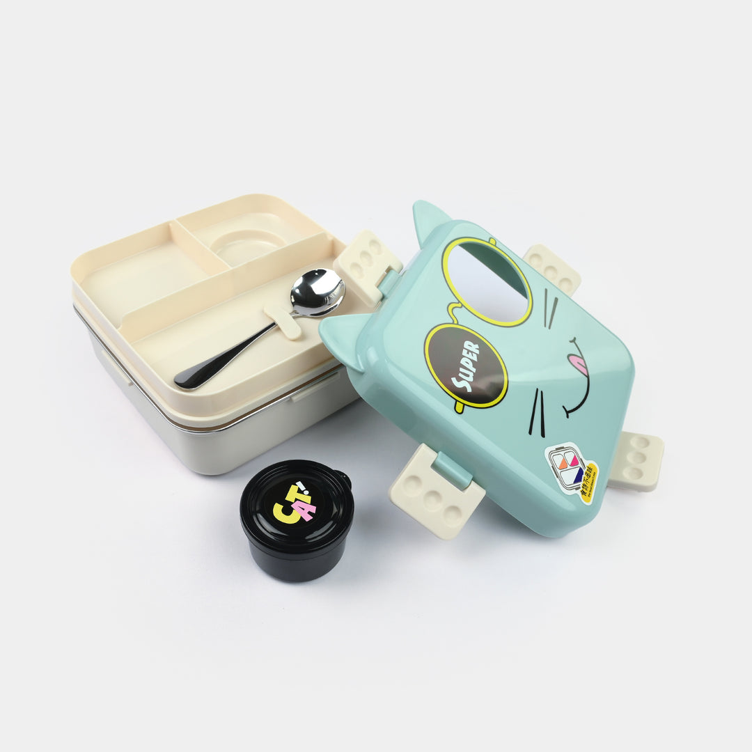 Stainless Steel + Plastic Lunch Box