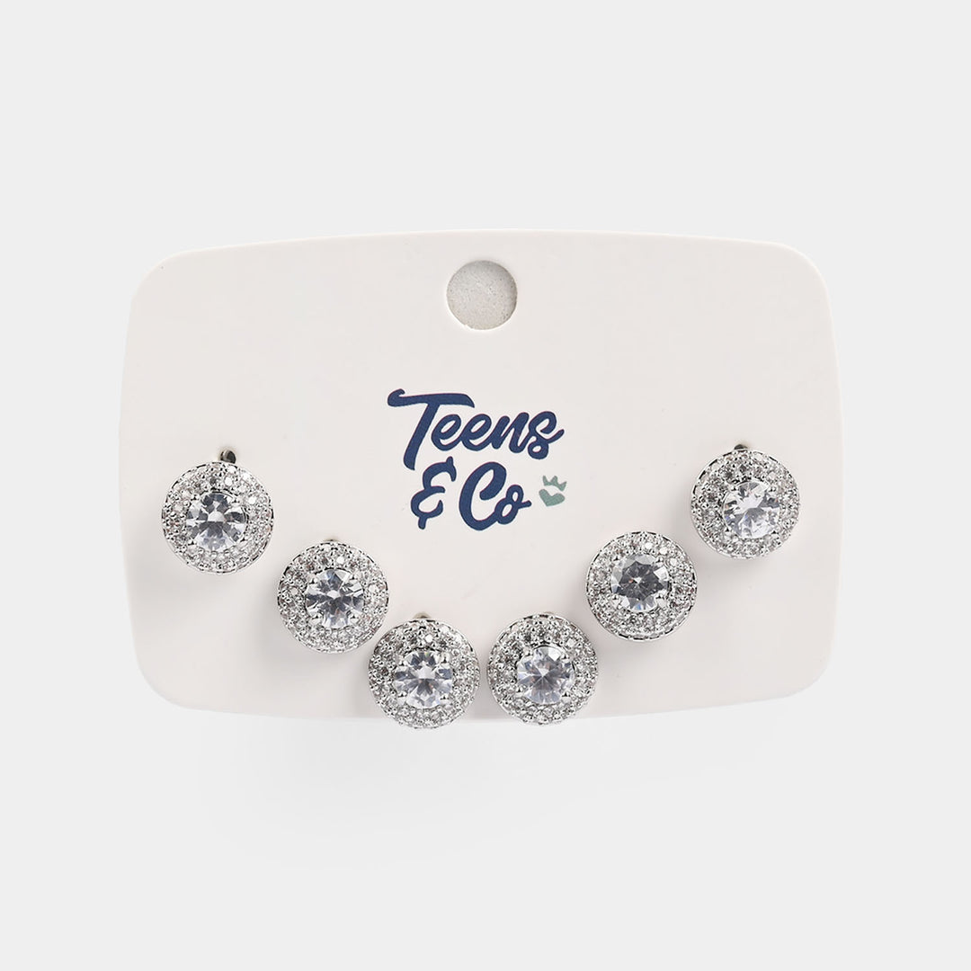 Girls Fancy & Stylish Earrings/Tops - Pack of 3