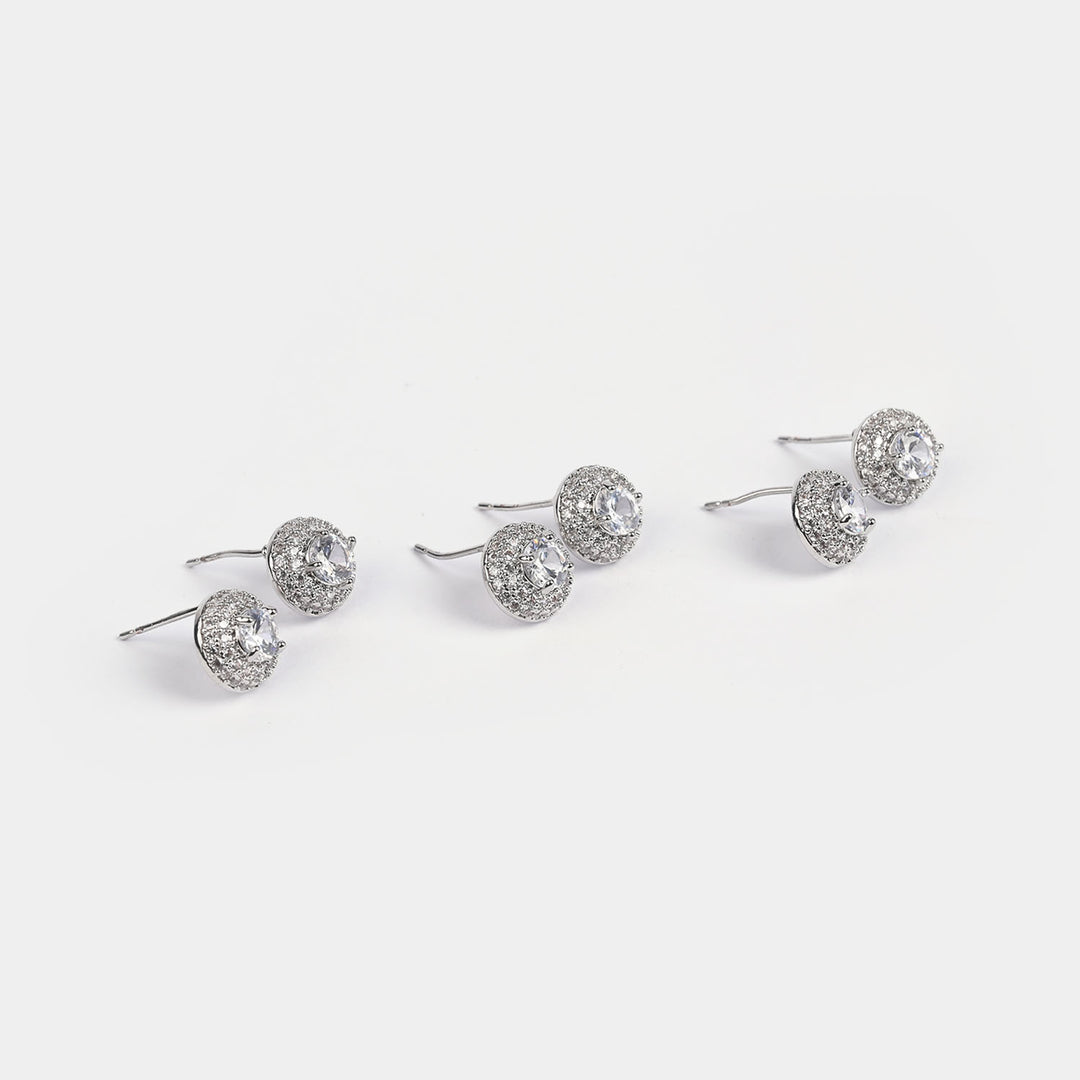 Girls Fancy & Stylish Earrings/Tops - Pack of 3