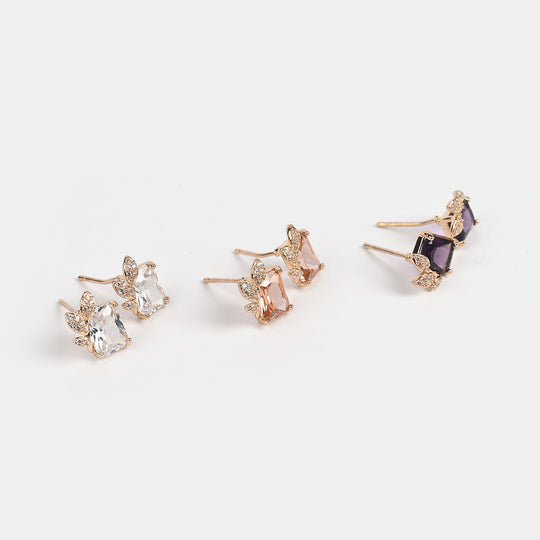 Girls Fancy & Stylish Earrings/Tops - Pack of 3