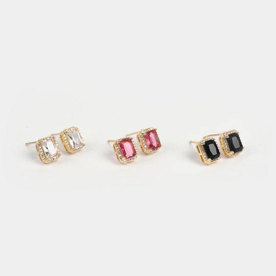 Girls Fancy & Stylish Earrings/Tops - Pack of 3