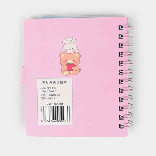 Cute Adorable Design A6 Mini Spiral Diary / Notebook