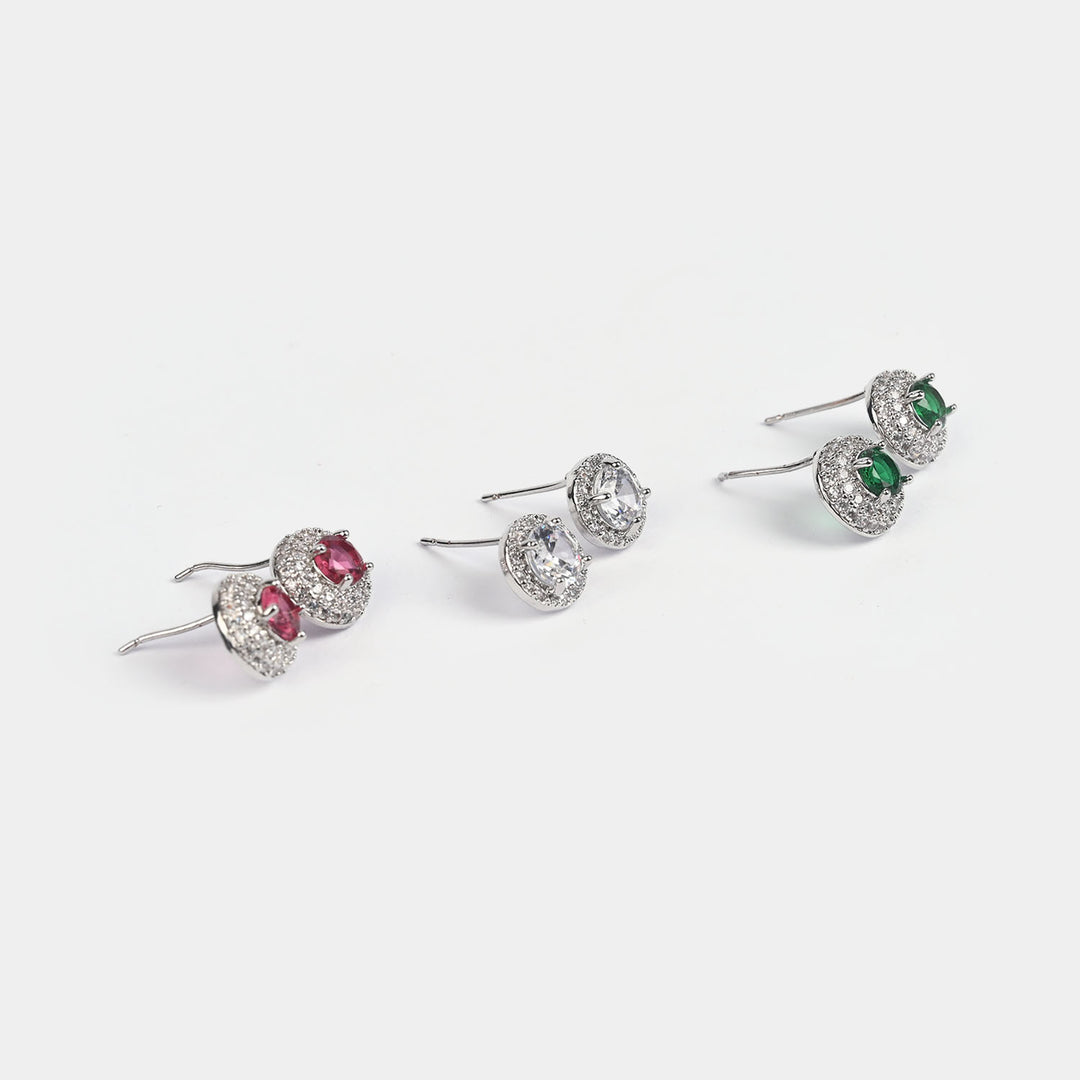 Girls Fancy & Stylish Earrings/Tops - Pack of 3
