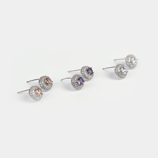 Girls Fancy & Stylish Earrings/Tops - Pack of 3