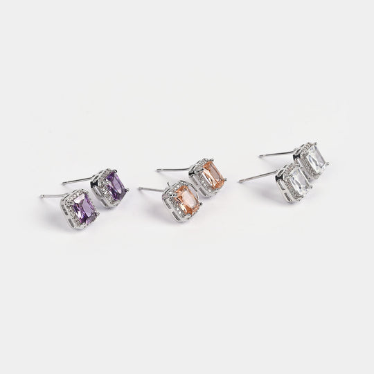 Girls Fancy & Stylish Earrings/Tops - Pack of 3