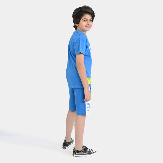 Boys Jersey/Terry 2 Piece Suit Great Ride-B.Blue