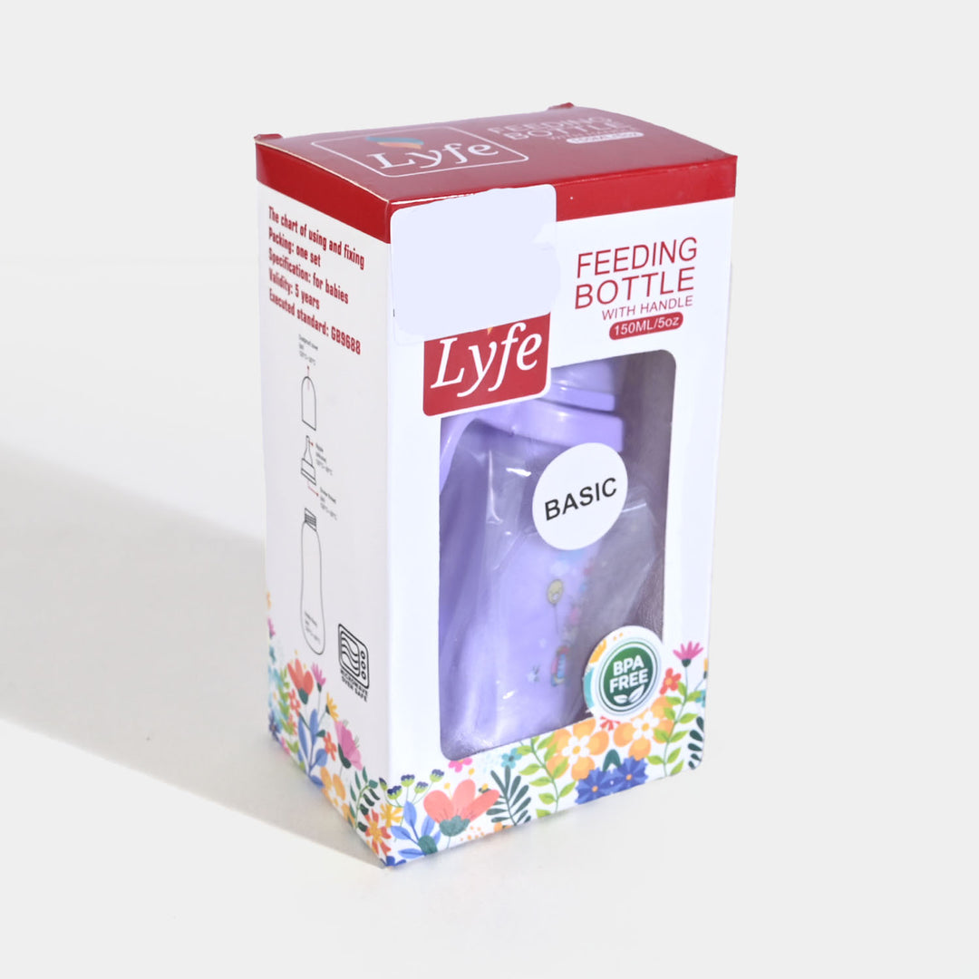 Lyfe Baby Plastic Feeding Bottle 5Oz |150ml | Basic Purple