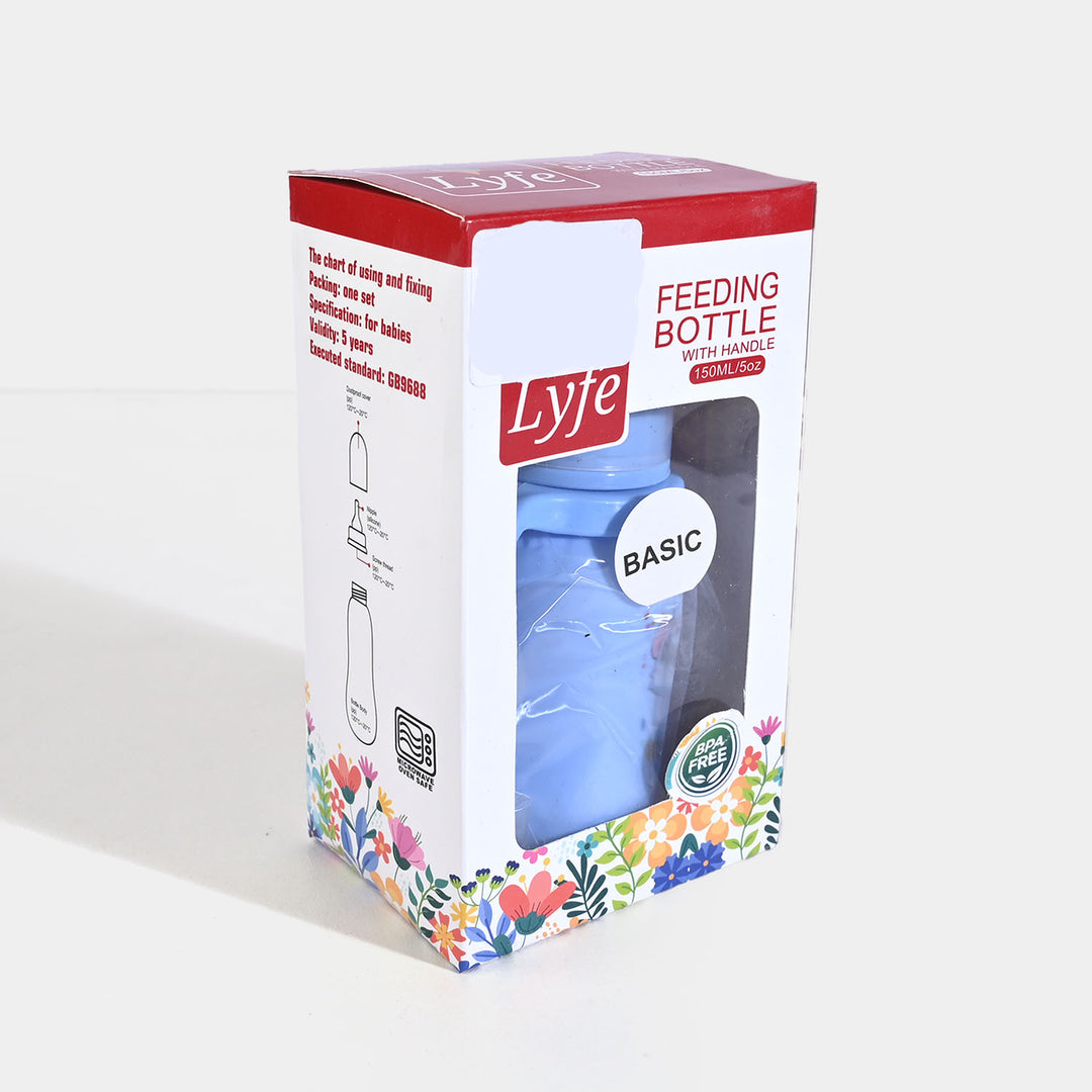 Lyfe Baby Plastic Feeding Bottle 5Oz |150ml | Basic Blue