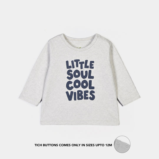 Infant Boys Lycra Jersey T-Shirt Cool Vibes-White