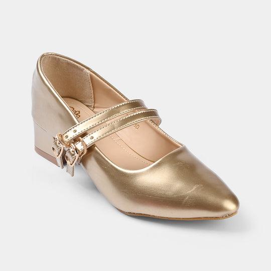 Girls Pumps Heels ZP-130-GOLDEN