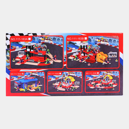 Cartoon Character Parking Lot Set For Kids