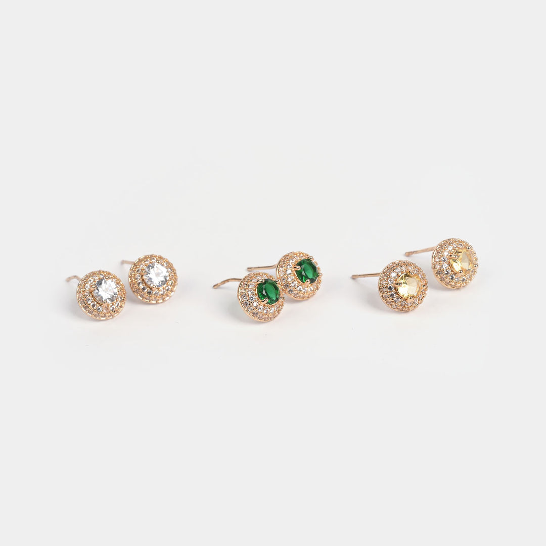 Girls Fancy & Stylish Earrings/Tops - Pack of 3