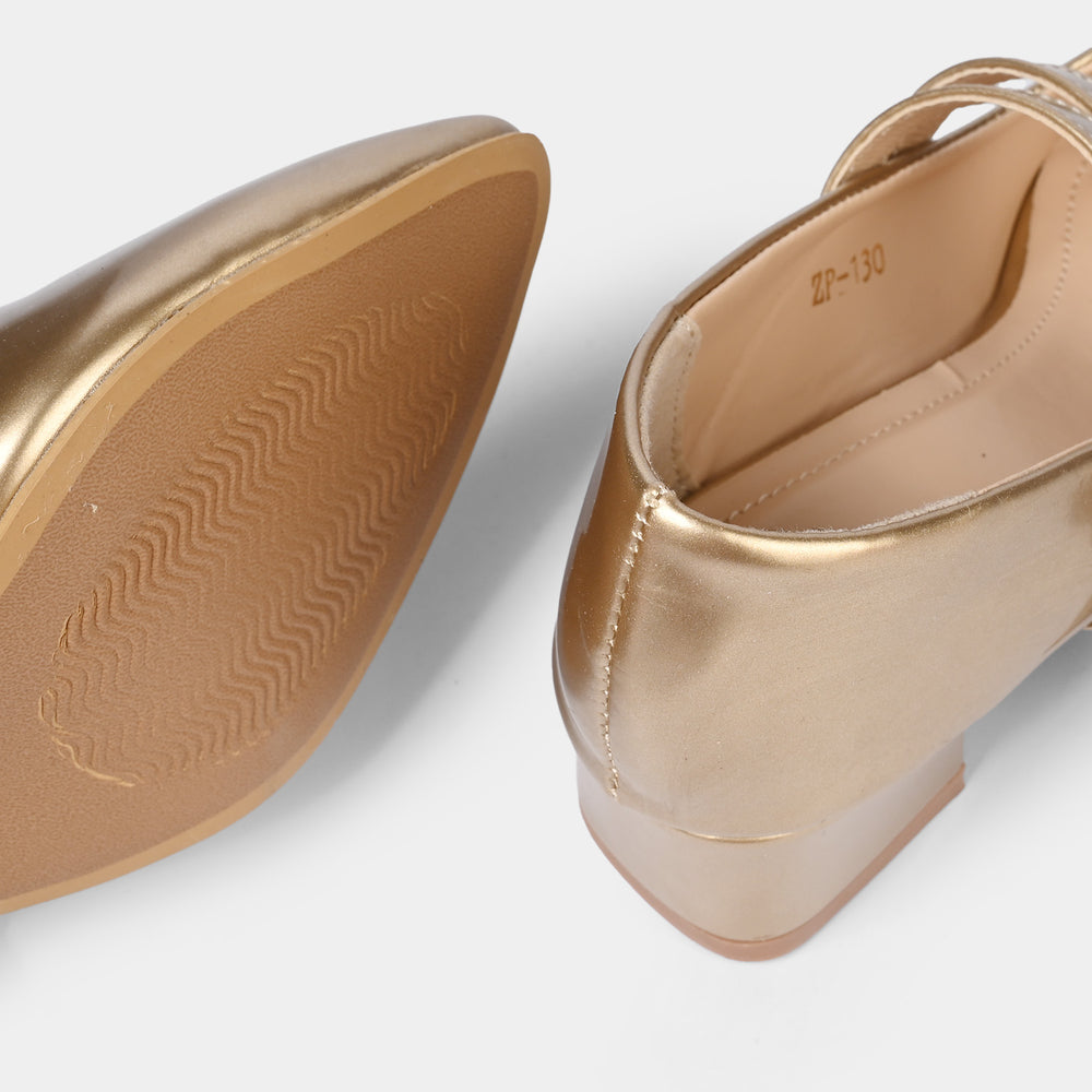 Girls Pumps Heels ZP-130-GOLDEN